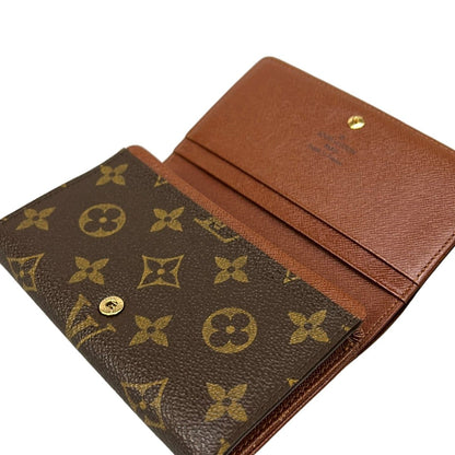Louis Vuitton Bifold Wallet Monogram Porte Monet Viet Tresor Leather — view 3