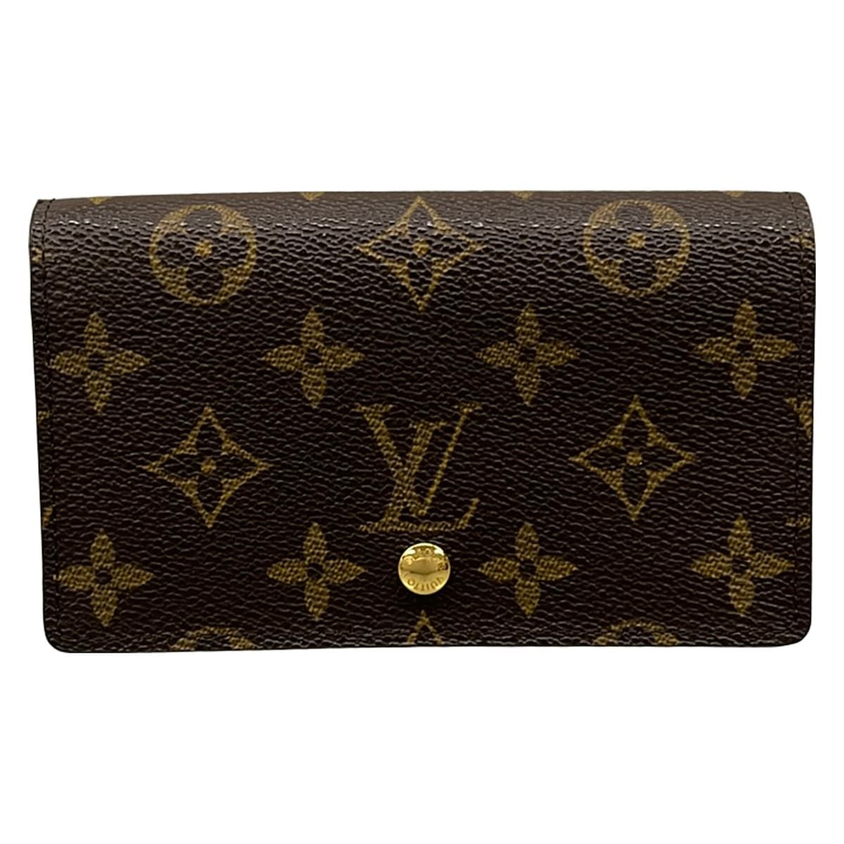 Louis Vuitton Bifold Wallet Monogram Porte Monet Viet Tresor Leather
