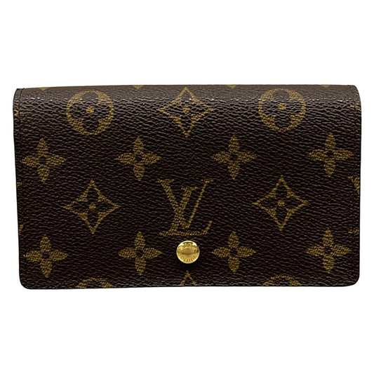 Louis Vuitton Bifold Wallet Monogram Porte Monet Viet Tresor Leather