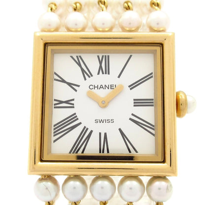 Chanel Watch Mademoiselle Pearl Bracelet White