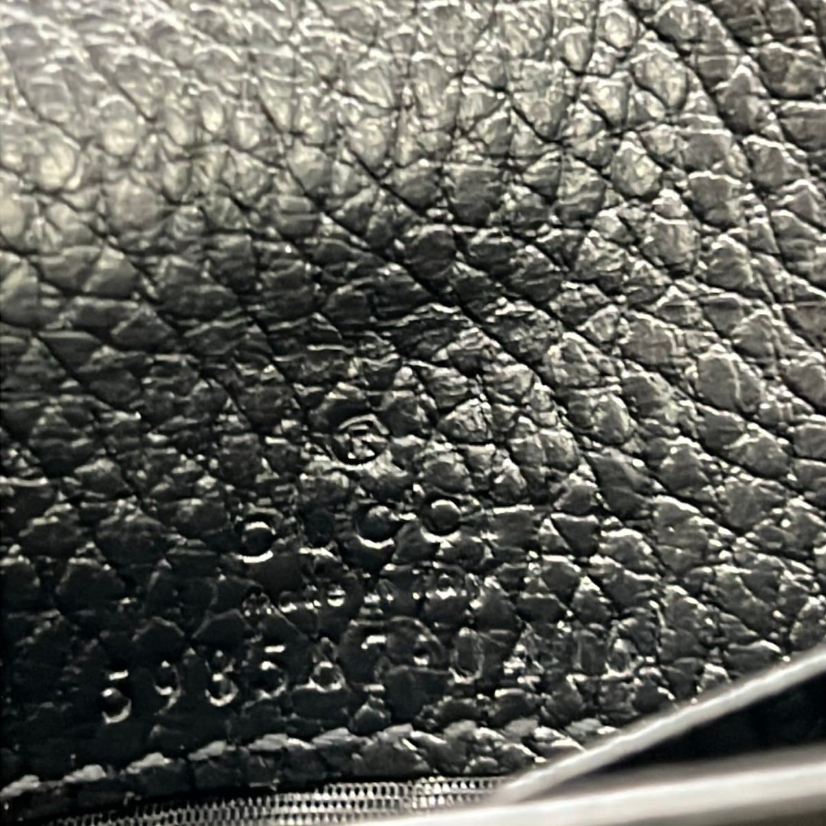 Gucci Bifold Wallet Double Bicolor Compact GG Supreme Beige Ebony Black Leather — view 6