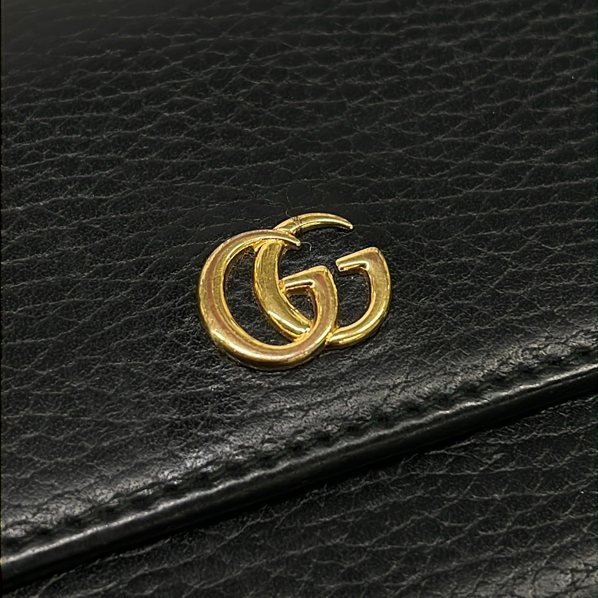 Gucci Wallet Double Continental GG Marmont Black Leather — view 6