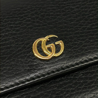 Gucci Wallet Double Continental GG Marmont Black Leather — view 6