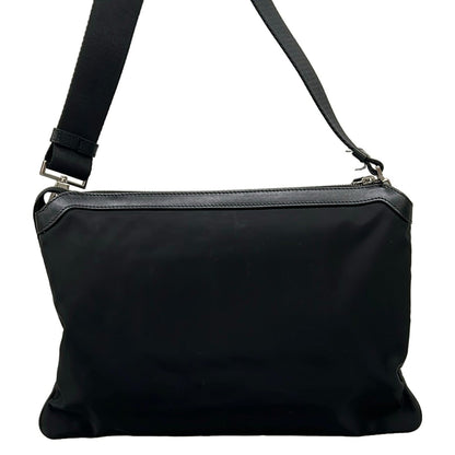 Versace Shoulder Bag la Medusa Baroque Nylon Crossbody Pouch Black White Gray — view 3
