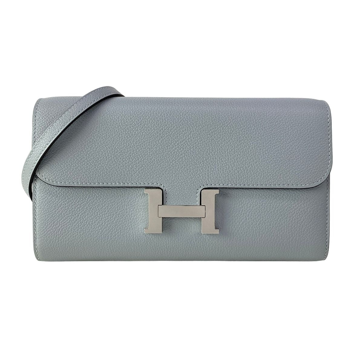 Hermes Wallet Constance Long Tougo Gris Perle Silver