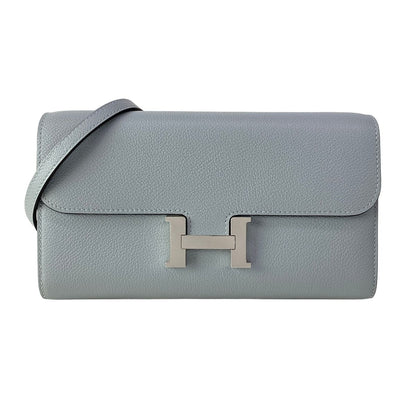 Hermes Wallet Constance Long Tougo Gris Perle Silver
