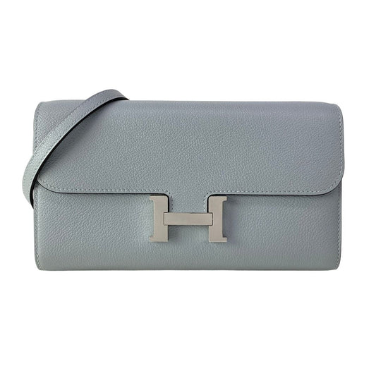 Hermes Wallet Constance Long Tougo Gris Perle Silver