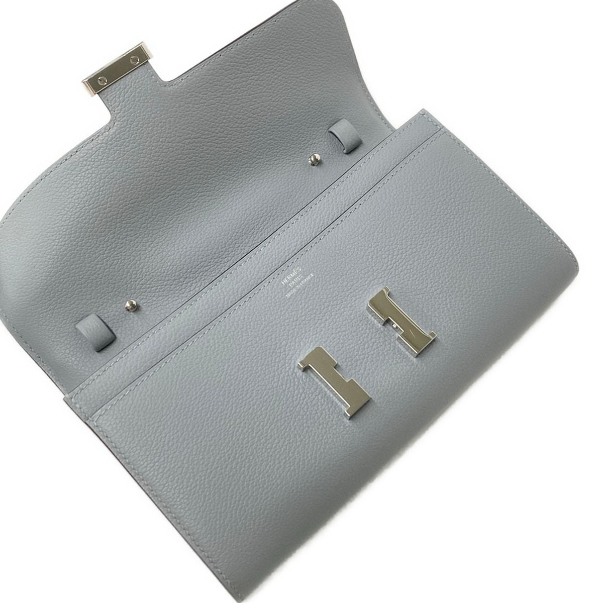 Hermes Wallet Constance Long Tougo Gris Perle Silver — view 3