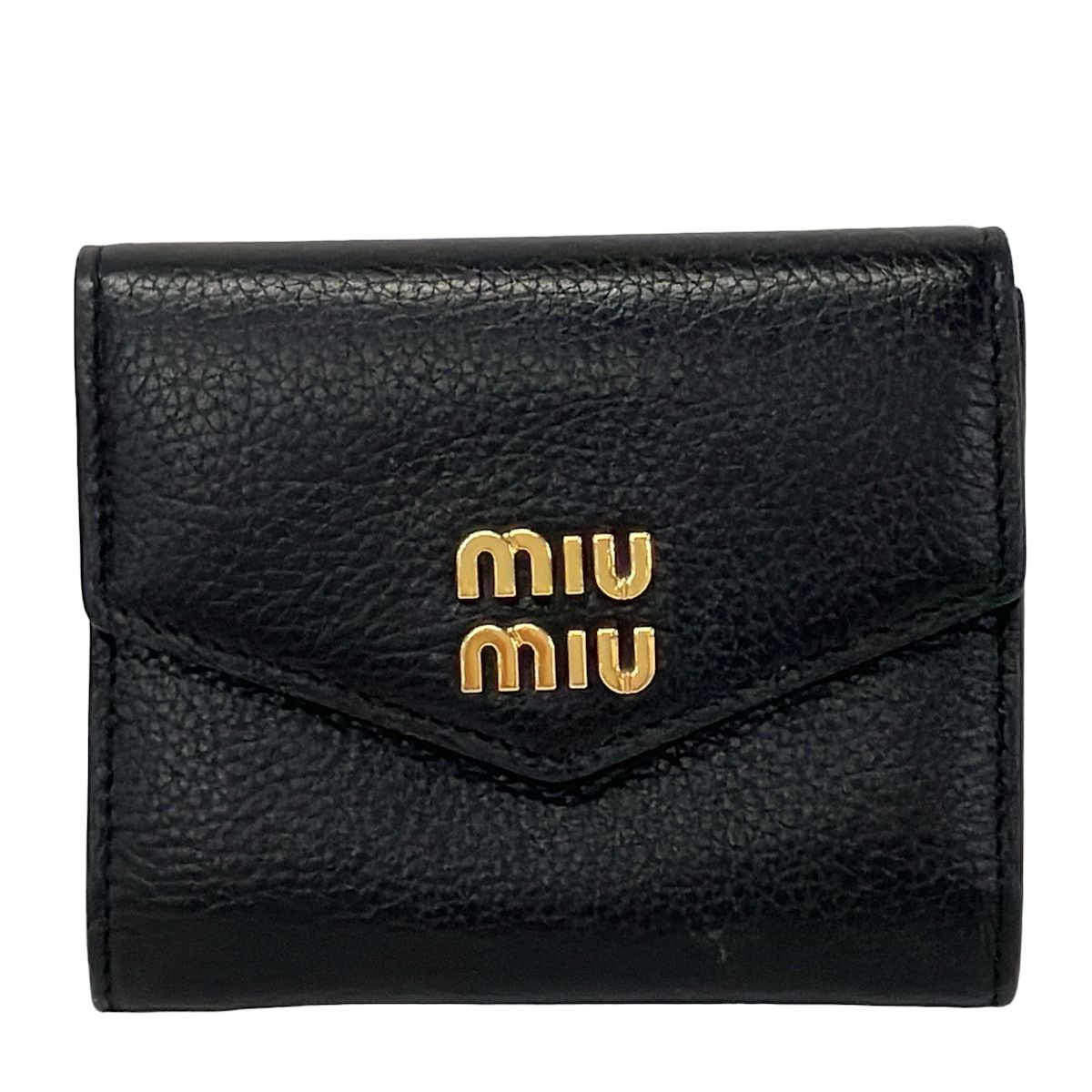Miu Miu Card Case Black Leather