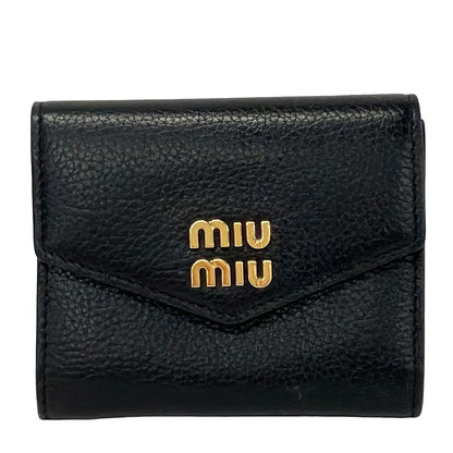 Miu Miu Card Case Black Leather