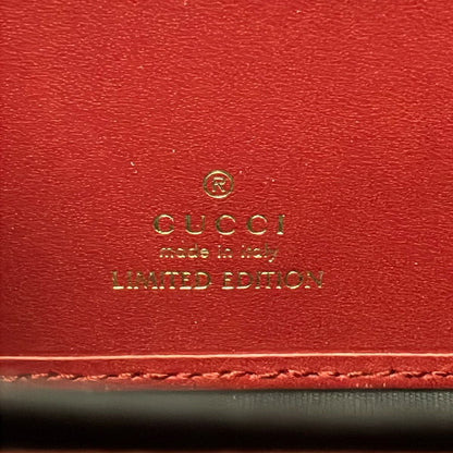 Gucci Wallet GG Pattern Beige Red Multi Zip Around Snake Leather — view 5