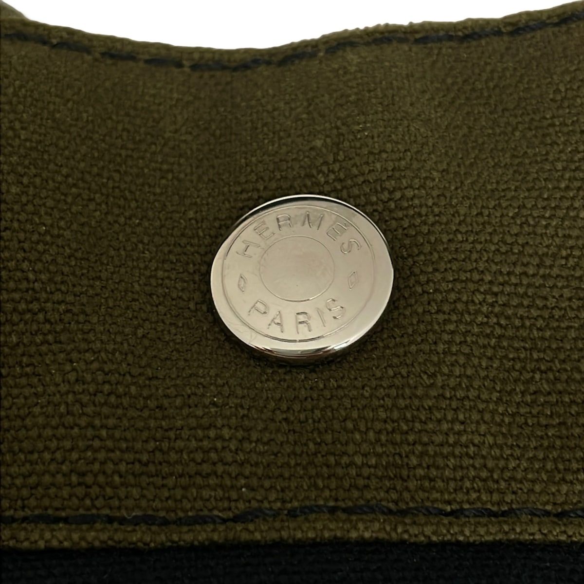 Hermes Tote Fourre Tout PM Black Khaki Silver — view 8