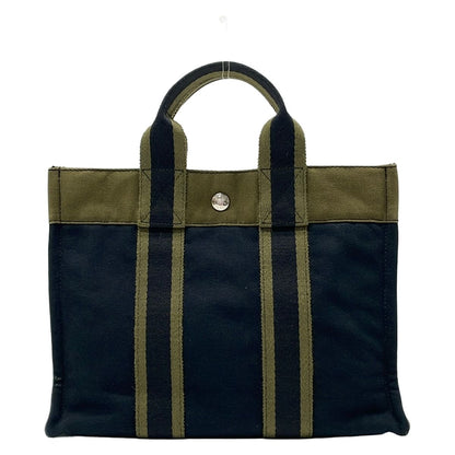 Hermes Tote Fourre Tout PM Black Khaki Silver — view 3