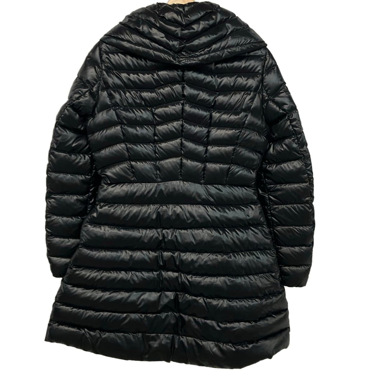 Moncler Down Coat 1 S Faucon Black Long Sleeve Quilted Winter — view 2