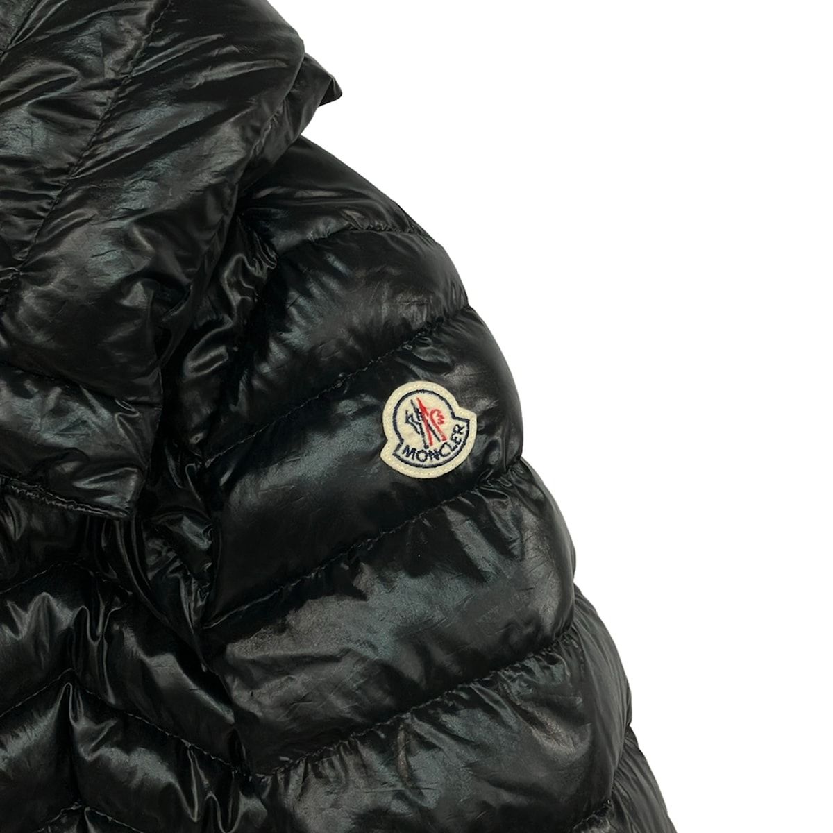 Moncler Down Coat 1 S Faucon Black Long Sleeve Quilted Winter — view 9