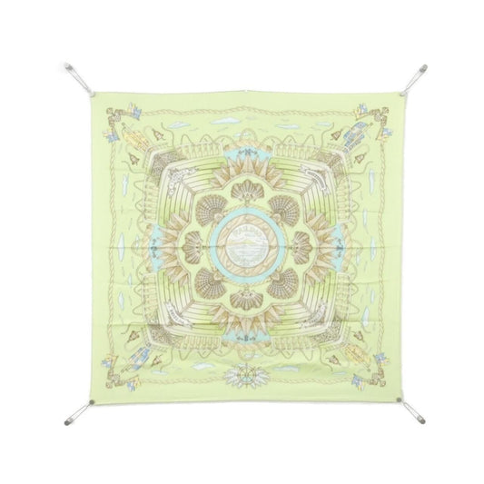 Hermes Railing Scarf Green