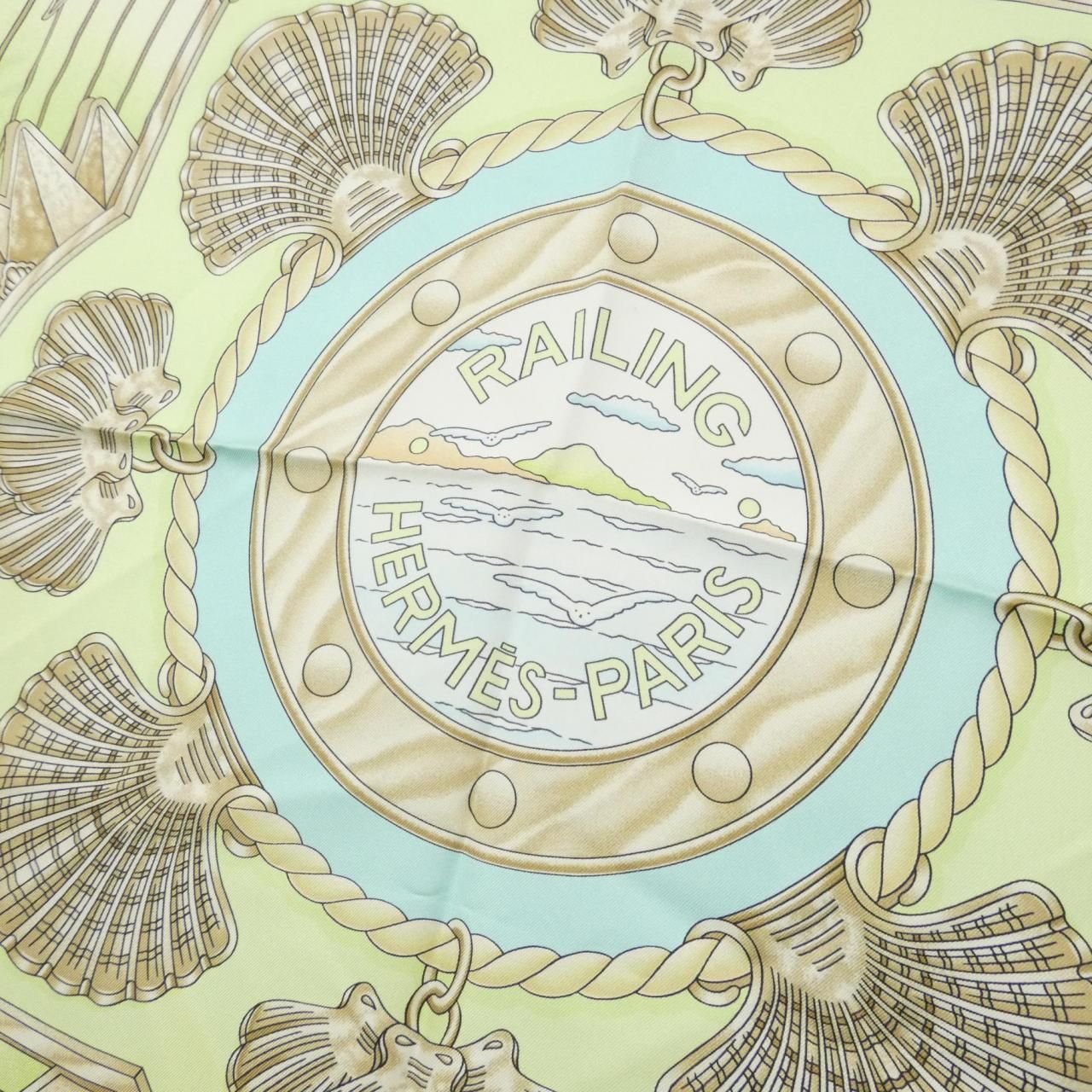 Hermes Railing Scarf Green — view 2