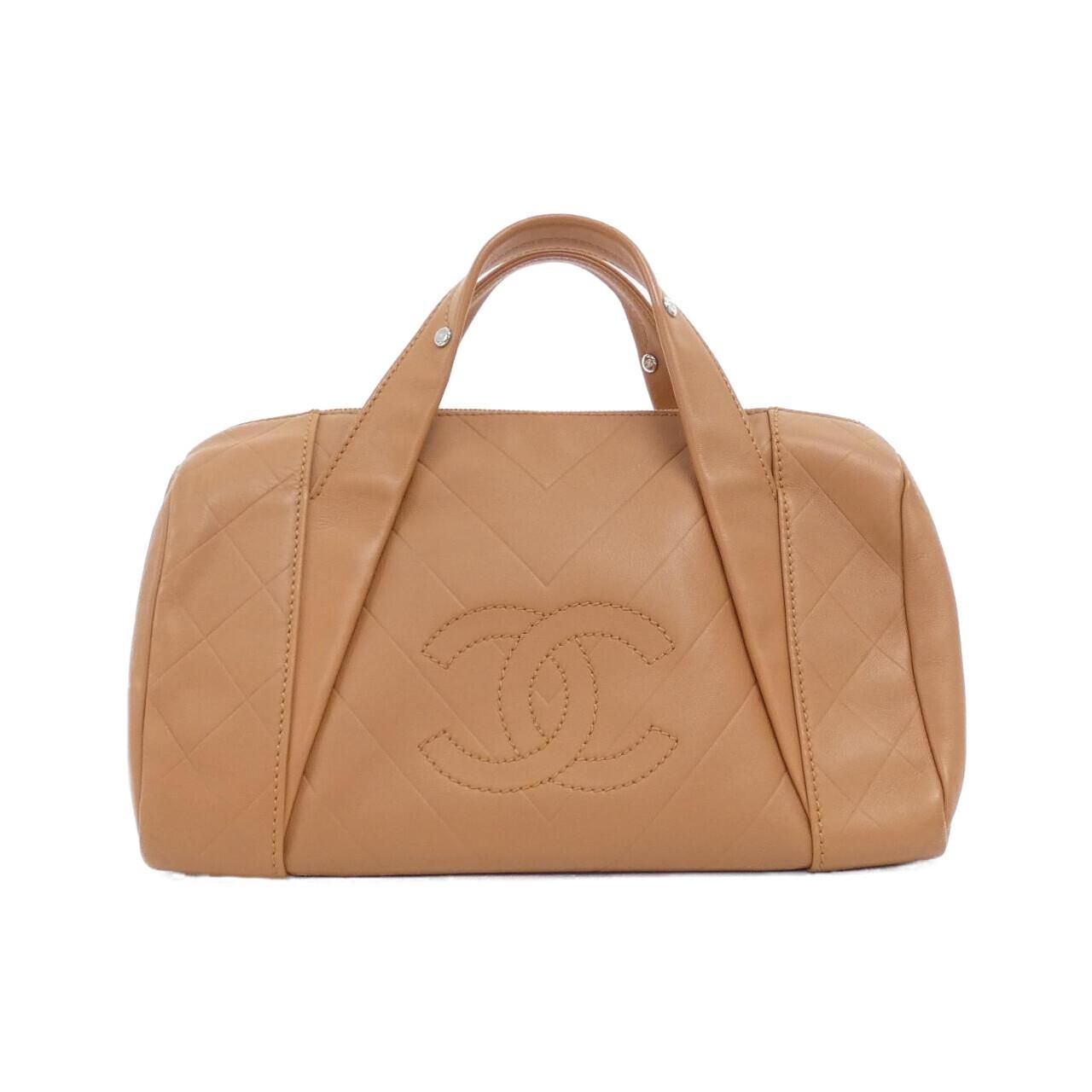 Chanel Boston Bag Travel Bags Beige