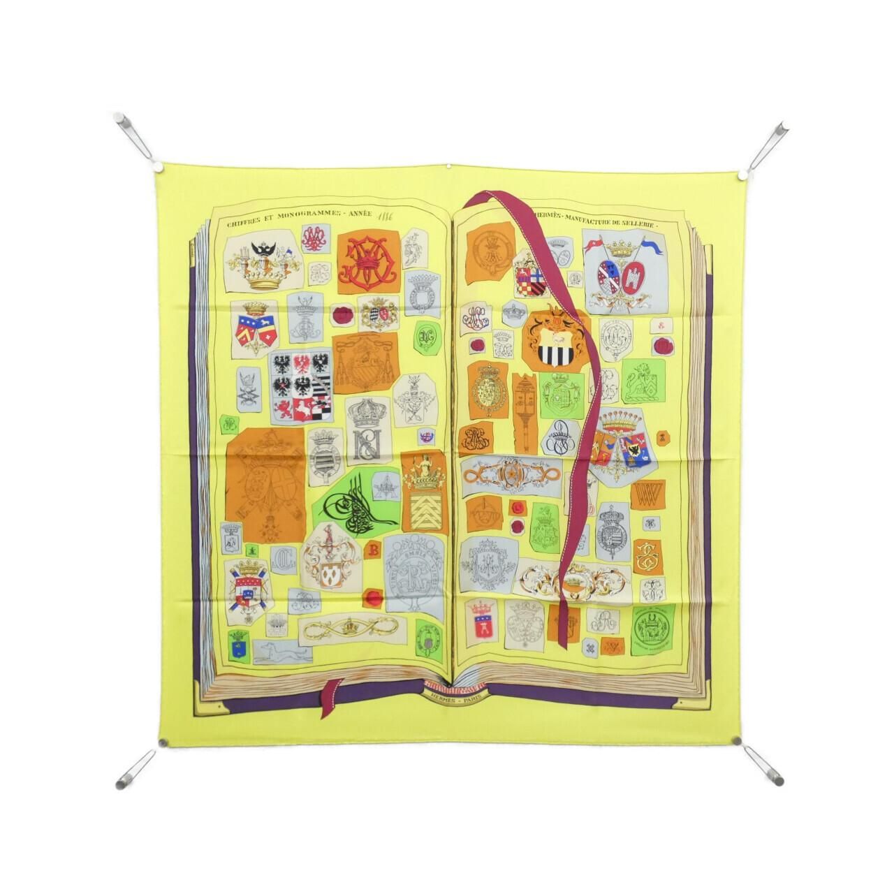 Hermes Chiffres ET Monogrammes Annee Carre Scarf