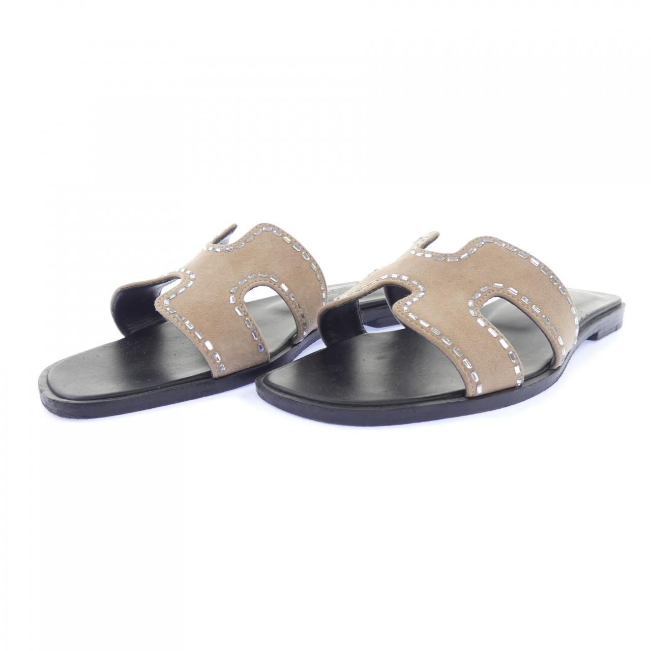 Hermes Oran Sandals Black — view 3