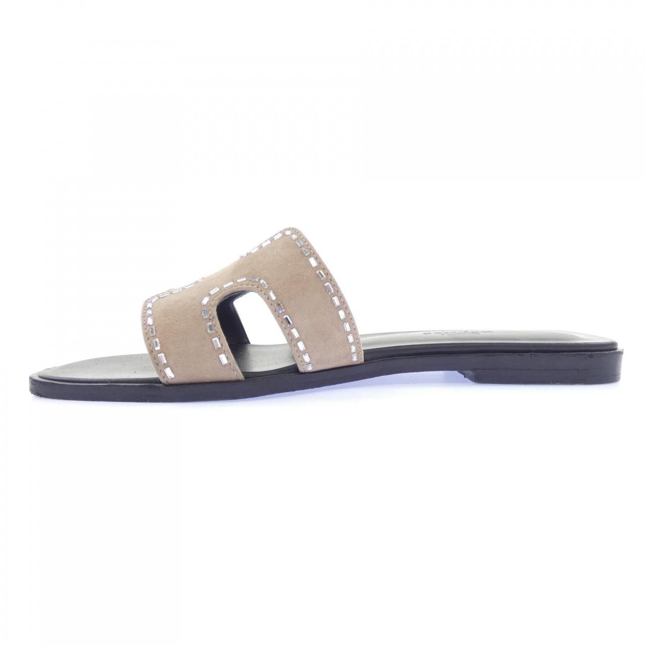 Hermes Oran Sandals Black — view 2
