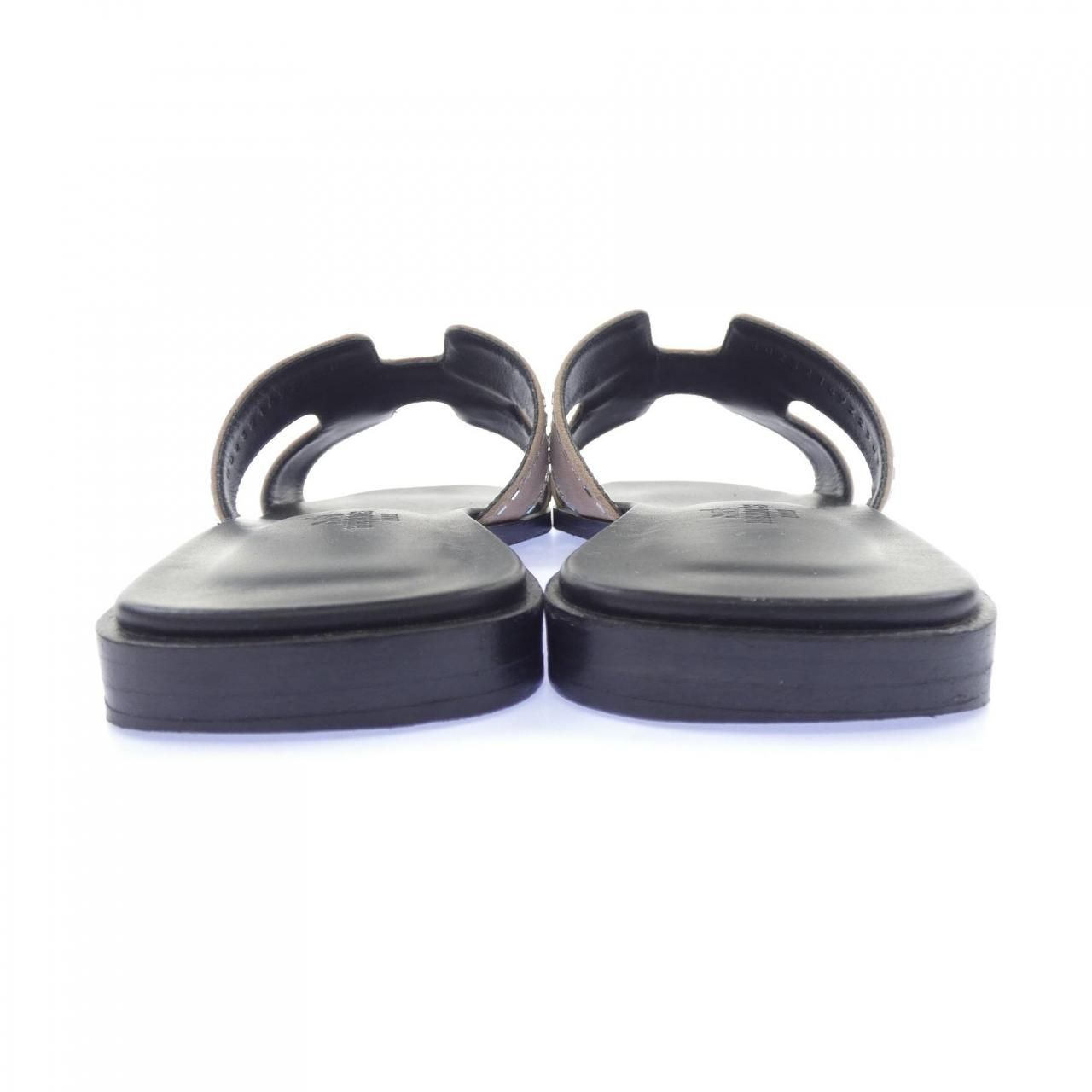 Hermes Oran Sandals Black — view 5