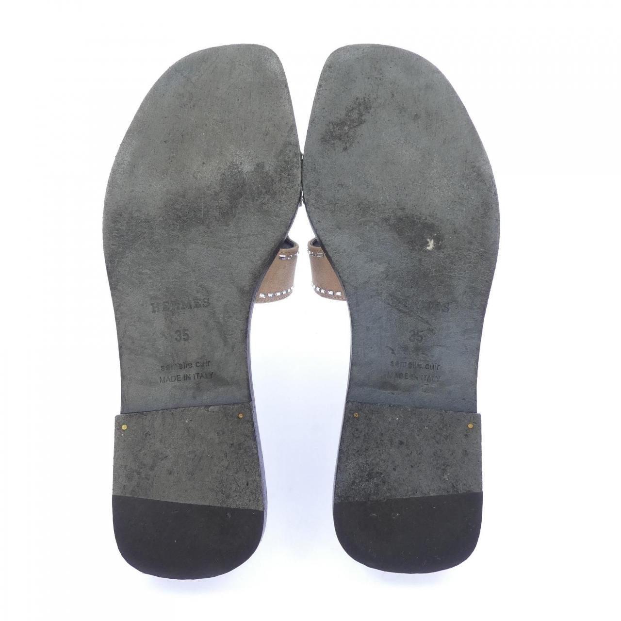 Hermes Oran Sandals Black — view 4