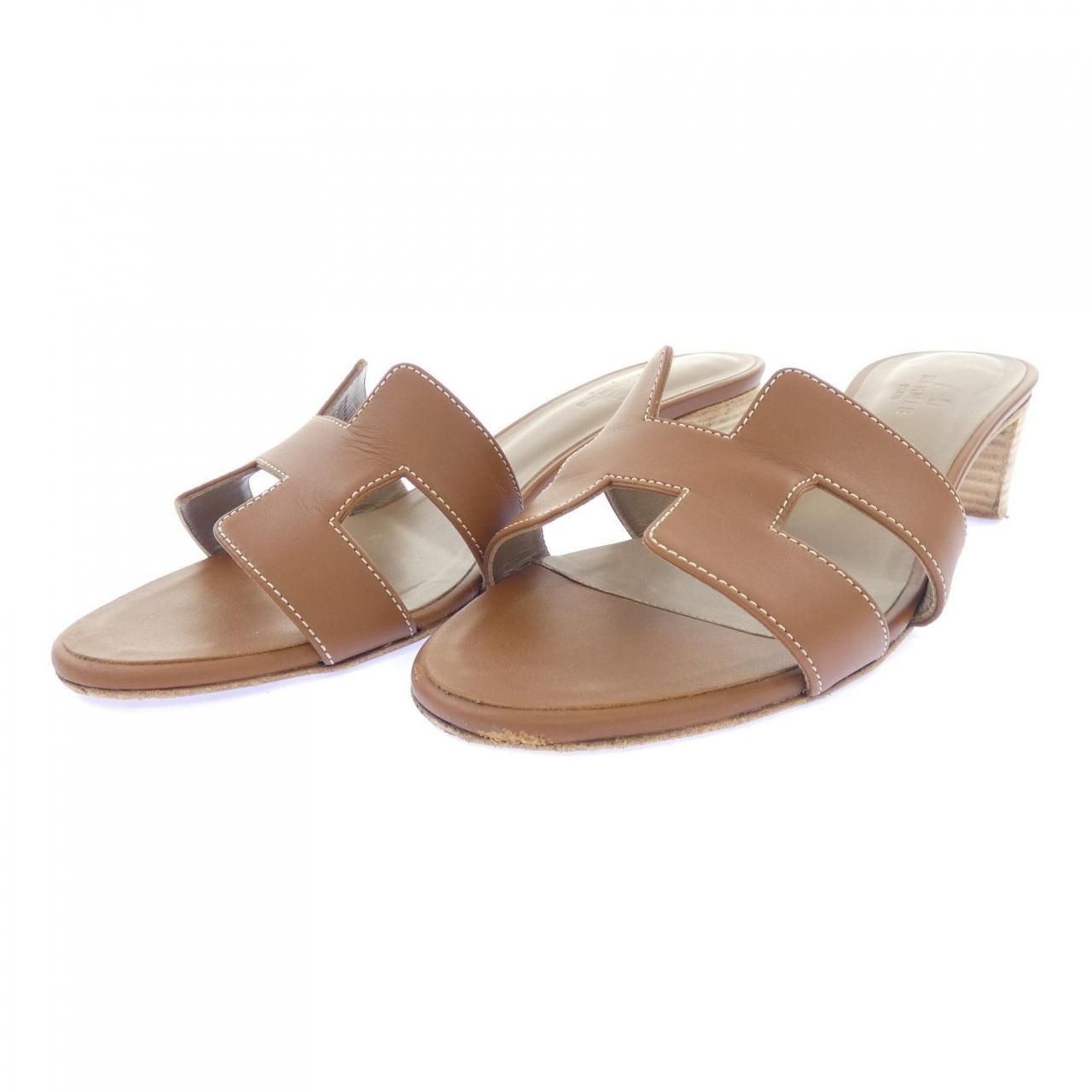 Hermes Oasis Sandals Brown — view 3