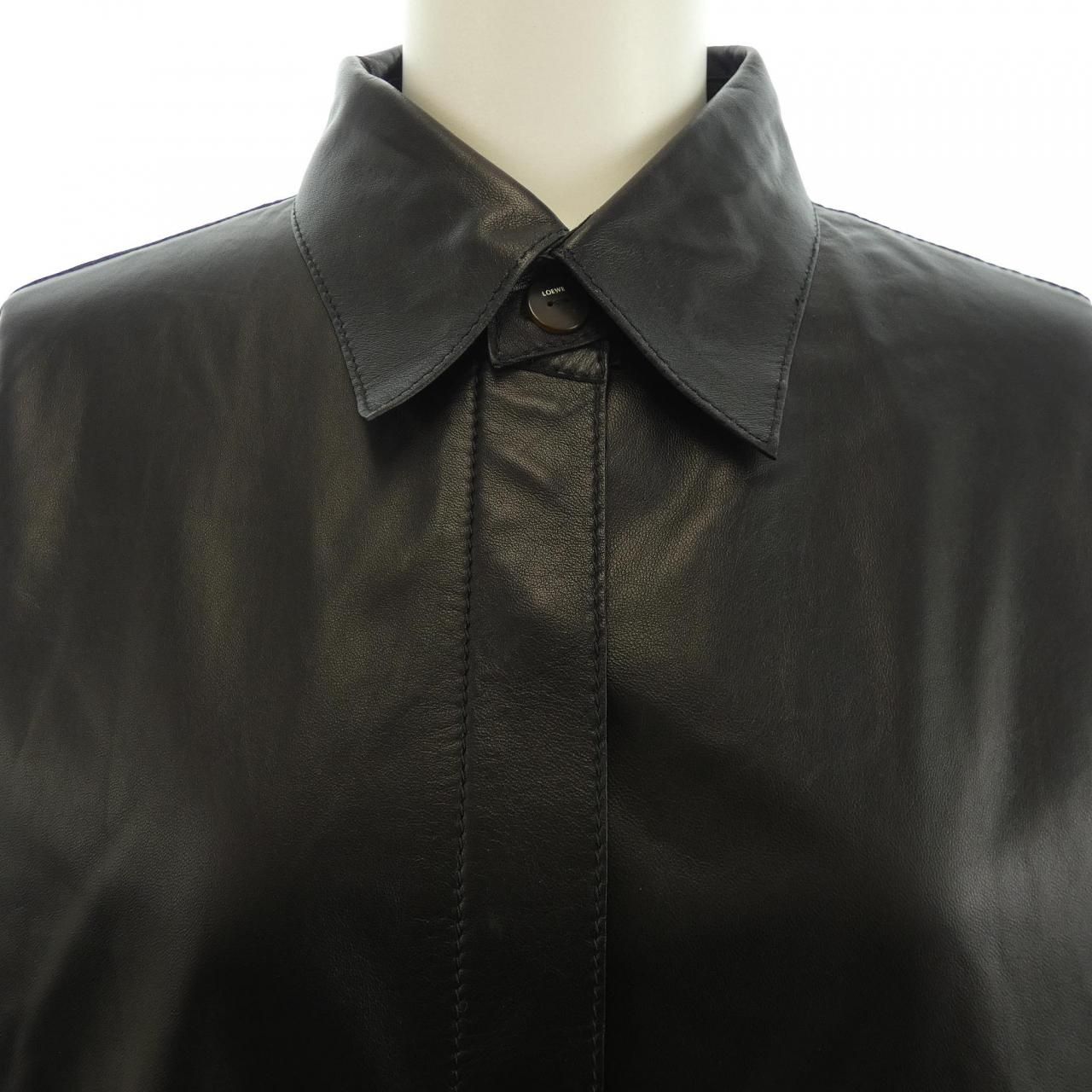 Loewe Leather Jacket Black — view 5