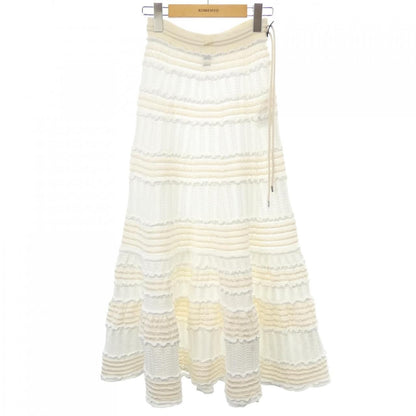 Louis Vuitton Ruffle Lace Midi Skirt