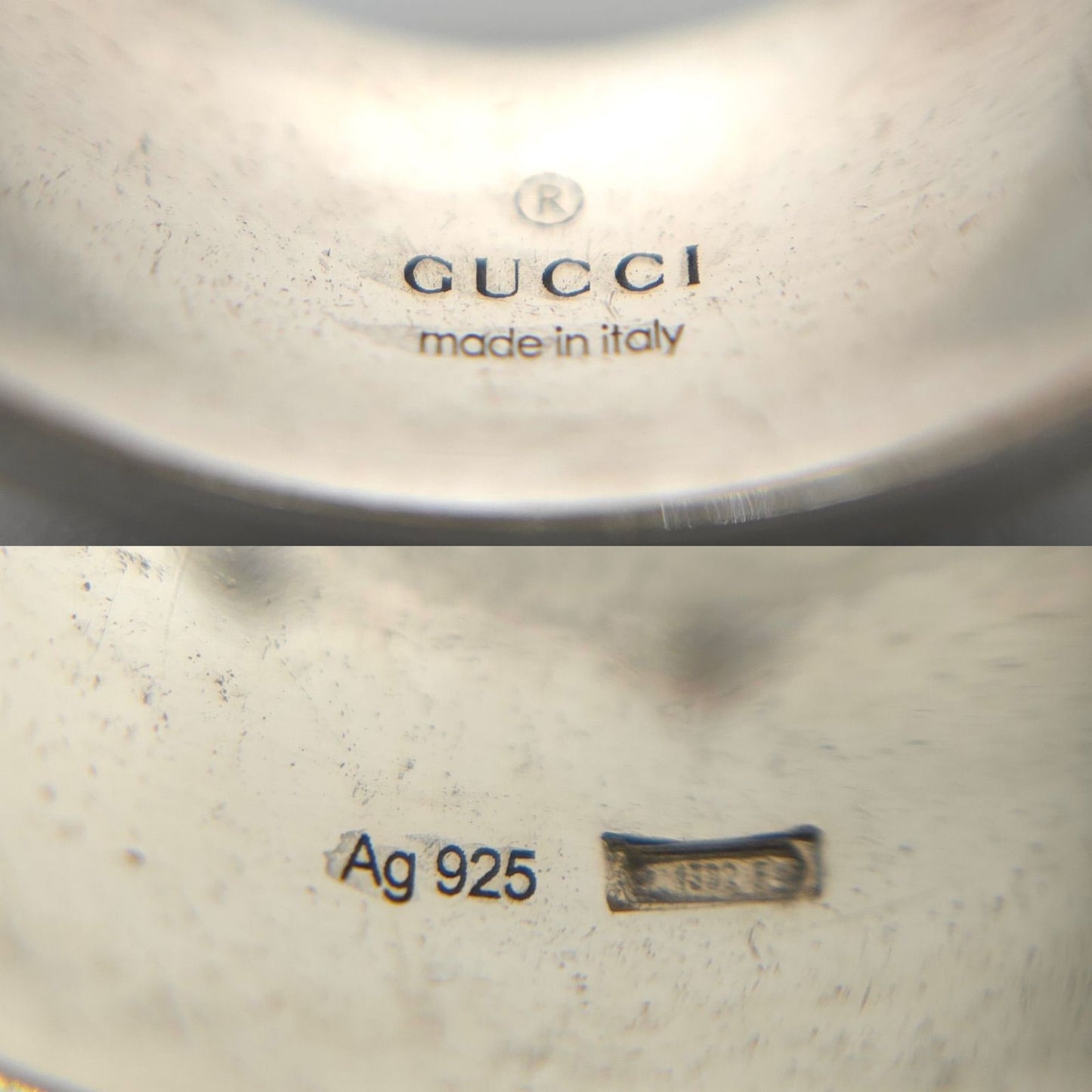 Gucci Cat Head Ring Interlocking Arabesque Sterling Silver — view 6