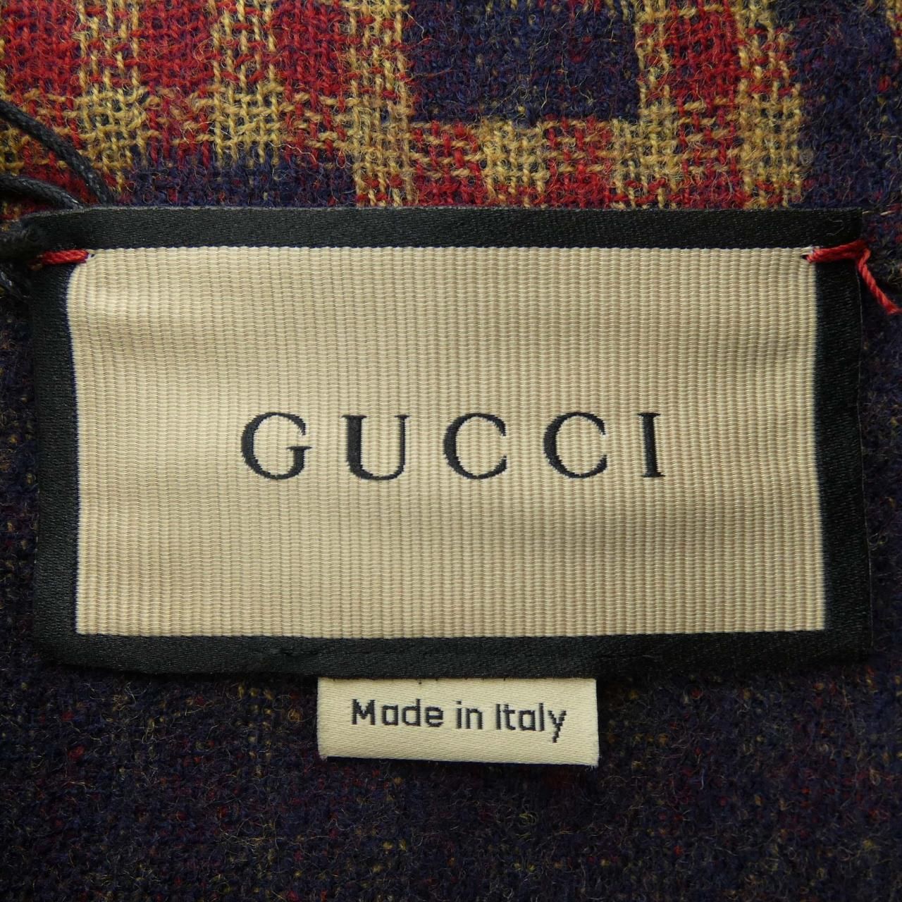 Gucci Maxi GG Gingham Wool Shirt Zaobm — view 4