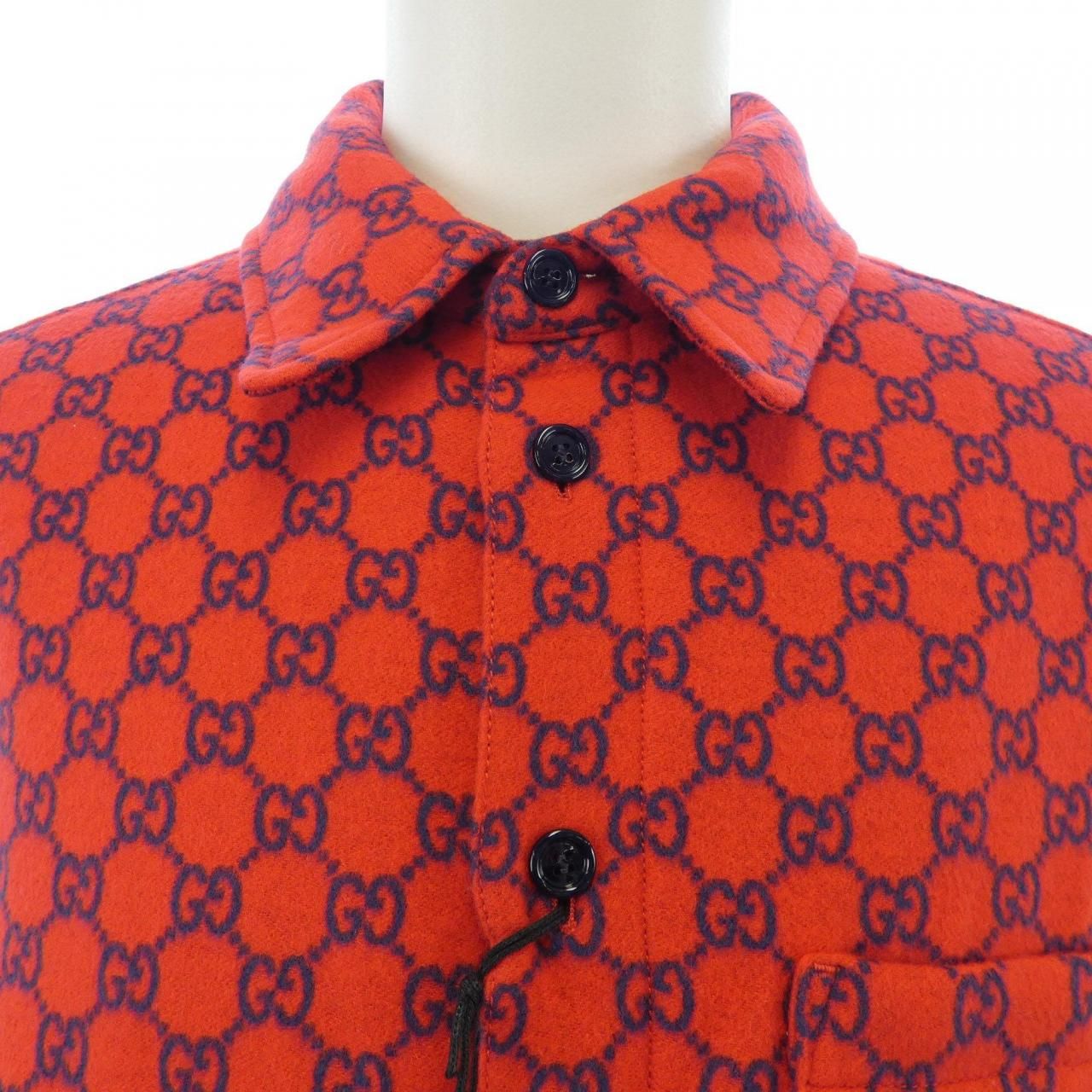 Gucci GG Wool Flannel Padded Overshirt Zapdw Jacket — view 5