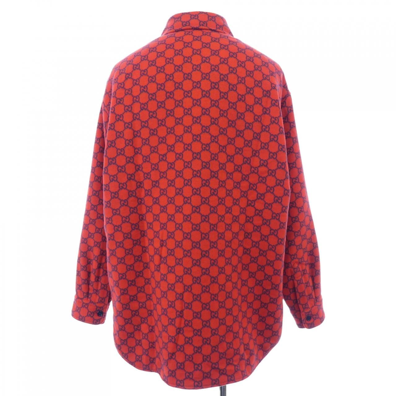 Gucci GG Wool Flannel Padded Overshirt Zapdw Jacket — view 2