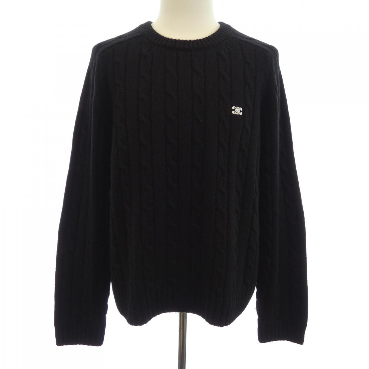 Celine Trio Sweater Cable Knit Cashmere