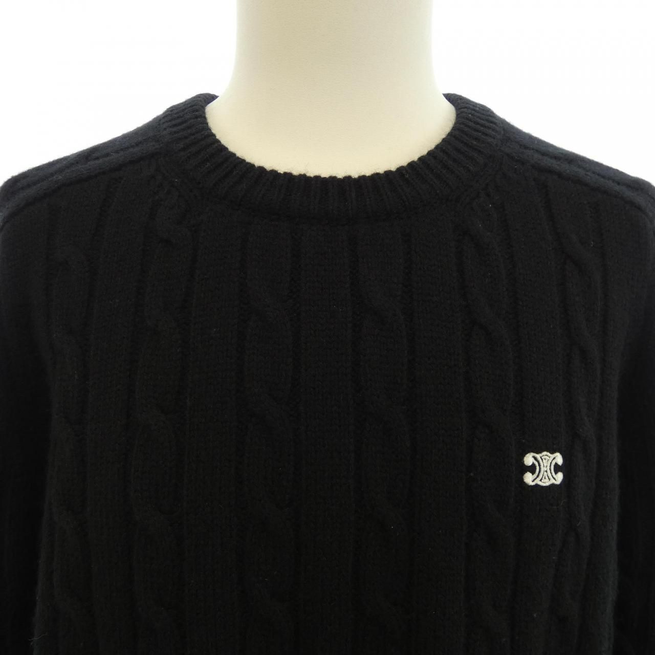 Celine Trio Sweater Cable Knit Cashmere — view 5