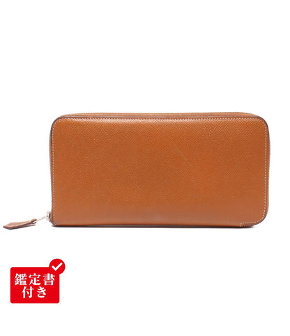 Hermes Zip Around Wallet Silver Azap Long Silk in