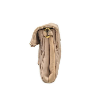 Miu Miu Clutch Matelasse Pink Beige Leather — view 4
