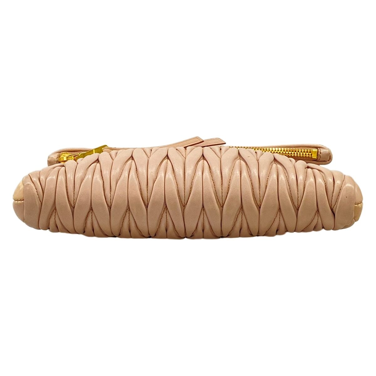 Miu Miu Clutch Matelasse Pink Beige Leather — view 5