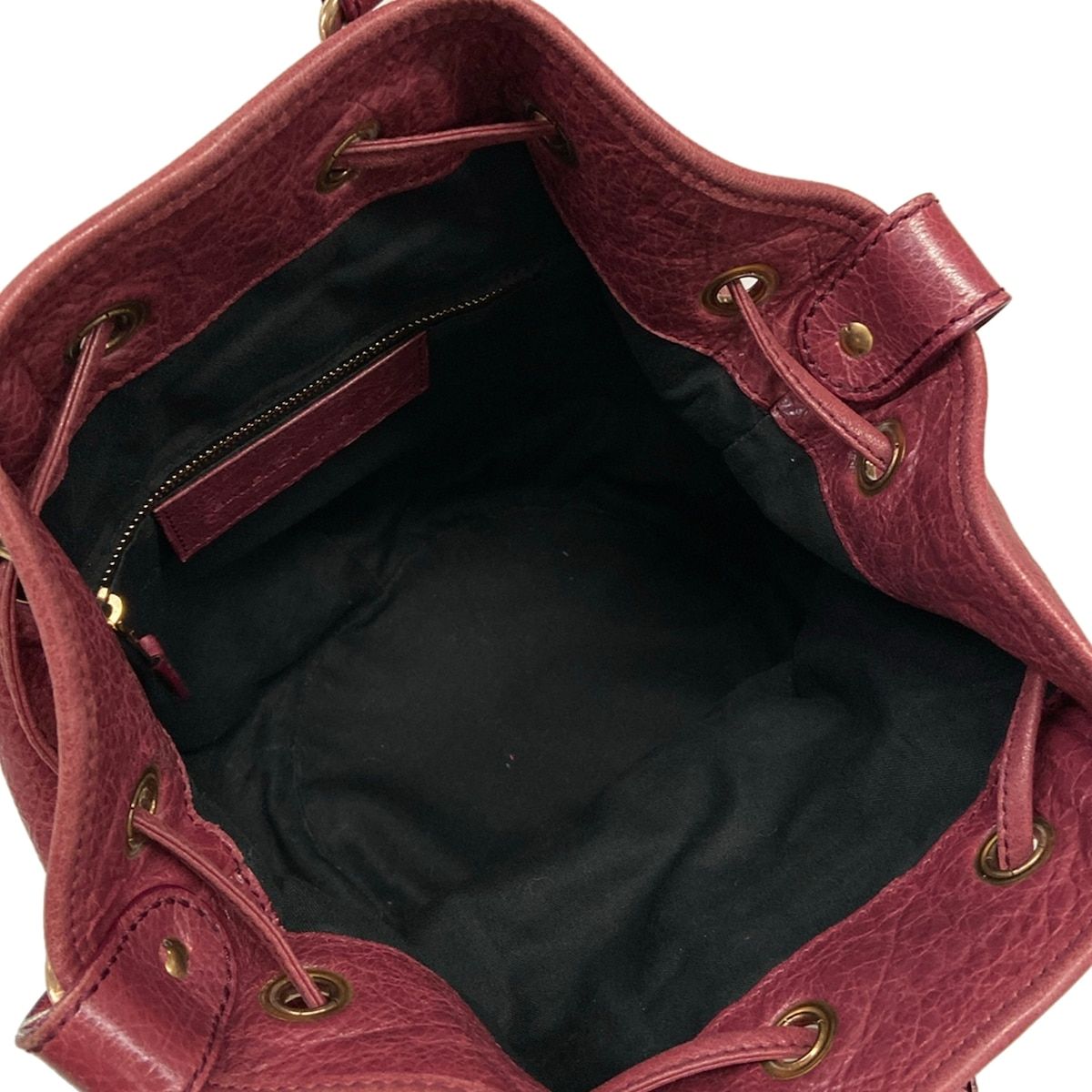 Balenciaga Handbag Giant Mini Pom Bordeaux Leather — view 7