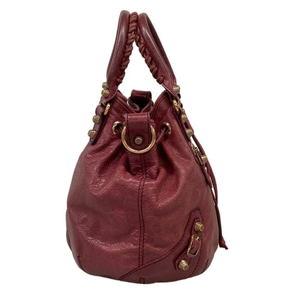 Balenciaga Handbag Giant Mini Pom Bordeaux Leather — view 2