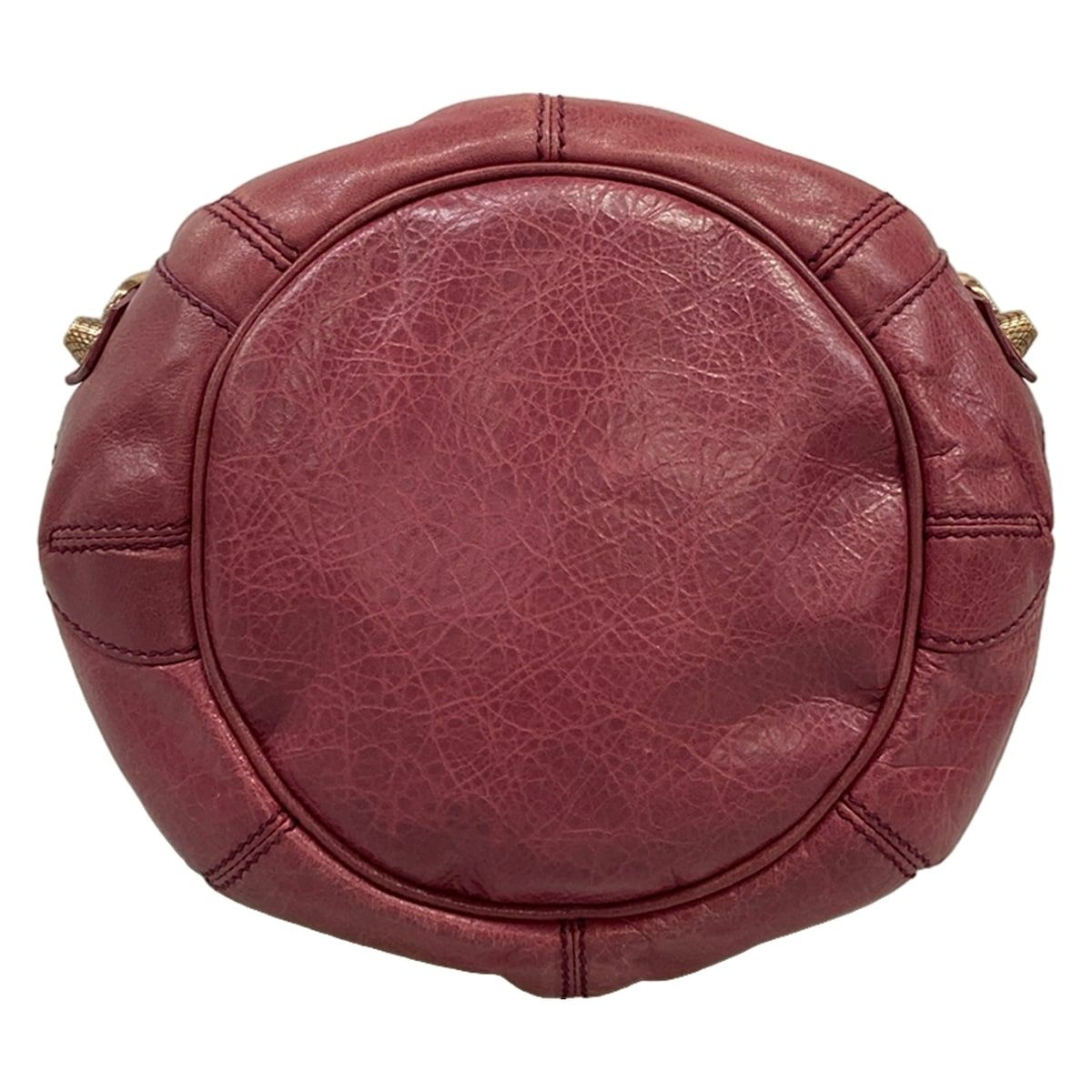 Balenciaga Handbag Giant Mini Pom Bordeaux Leather — view 5