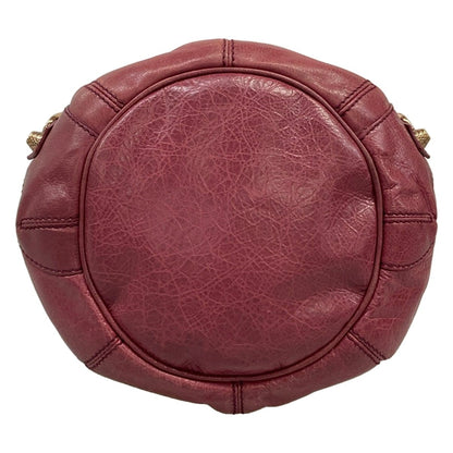 Balenciaga Handbag Giant Mini Pom Bordeaux Leather — view 5