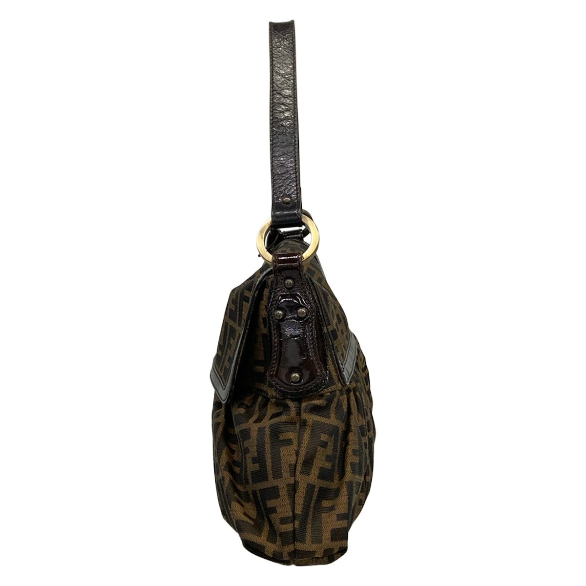Fendi Shoulder Bag Chef Brown Dark Leather — view 4