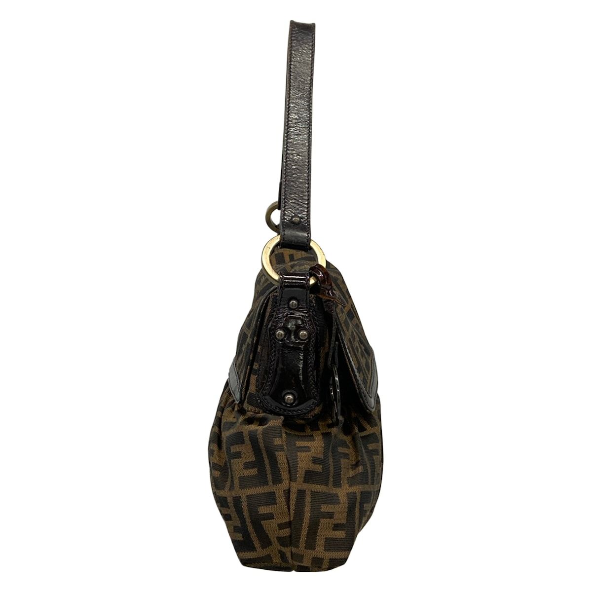 Fendi Shoulder Bag Chef Brown Dark Leather — view 2