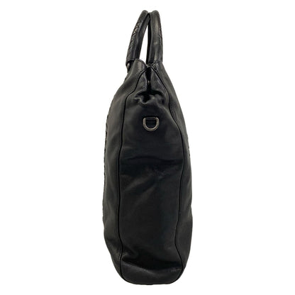 Bottega Veneta Tote Intrecciato Black Leather — view 2
