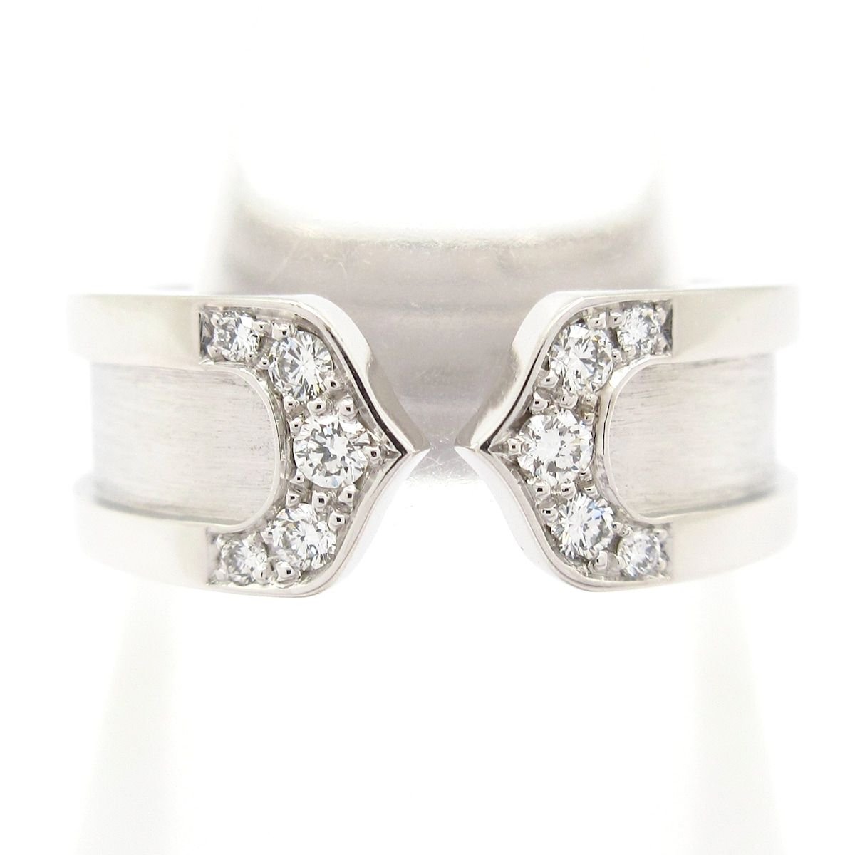 Cartier Ring C2 18k White Gold Diamond