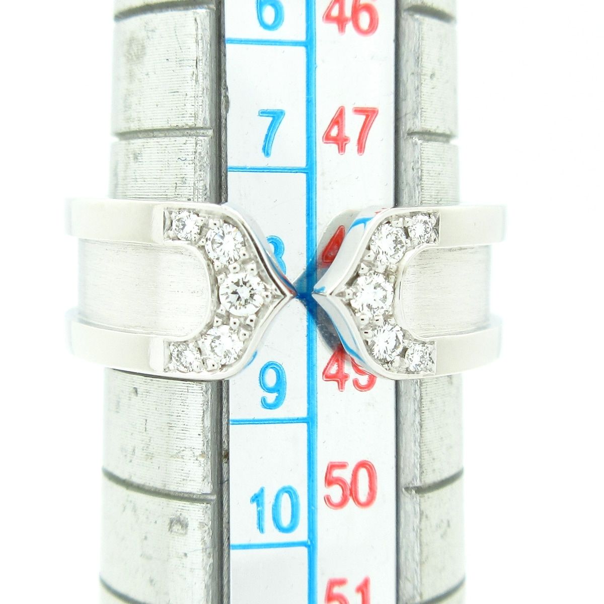 Cartier Ring C2 18k White Gold Diamond — view 8