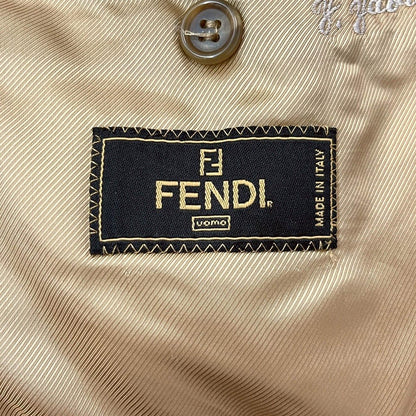 Fendi Coat 48 M Beige Long Sleeve Winter Name Wool — view 3