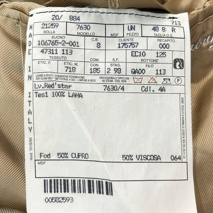 Fendi Coat 48 M Beige Long Sleeve Winter Name Wool — view 4